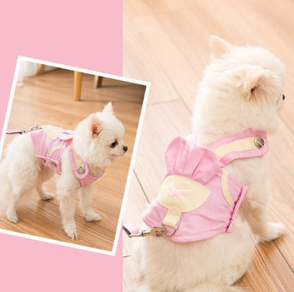 Cute Dog Harness & Leash Set - Breathable Vest Harness for Small to Medium Dogs, S-XXL