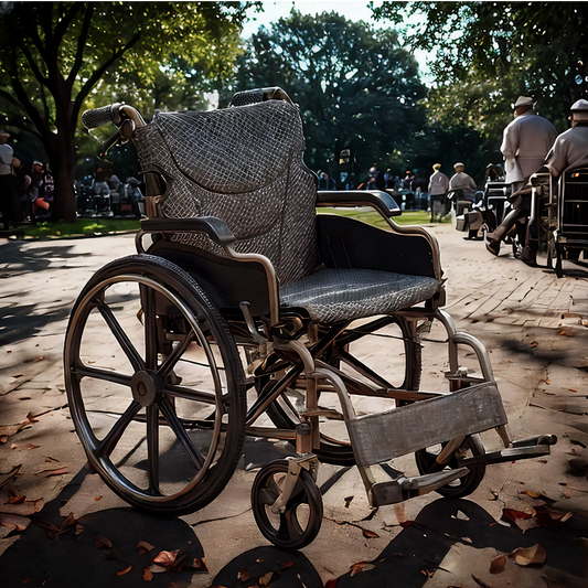 Wheelchair Manual Transport Folding Carbon Steel 18 In Seat Memory Foam Dark Gray