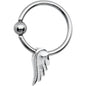 16G Sterling Silver Angel Wing BCR Captive Ring
