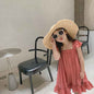 Children''s sweet flying sleeve dress