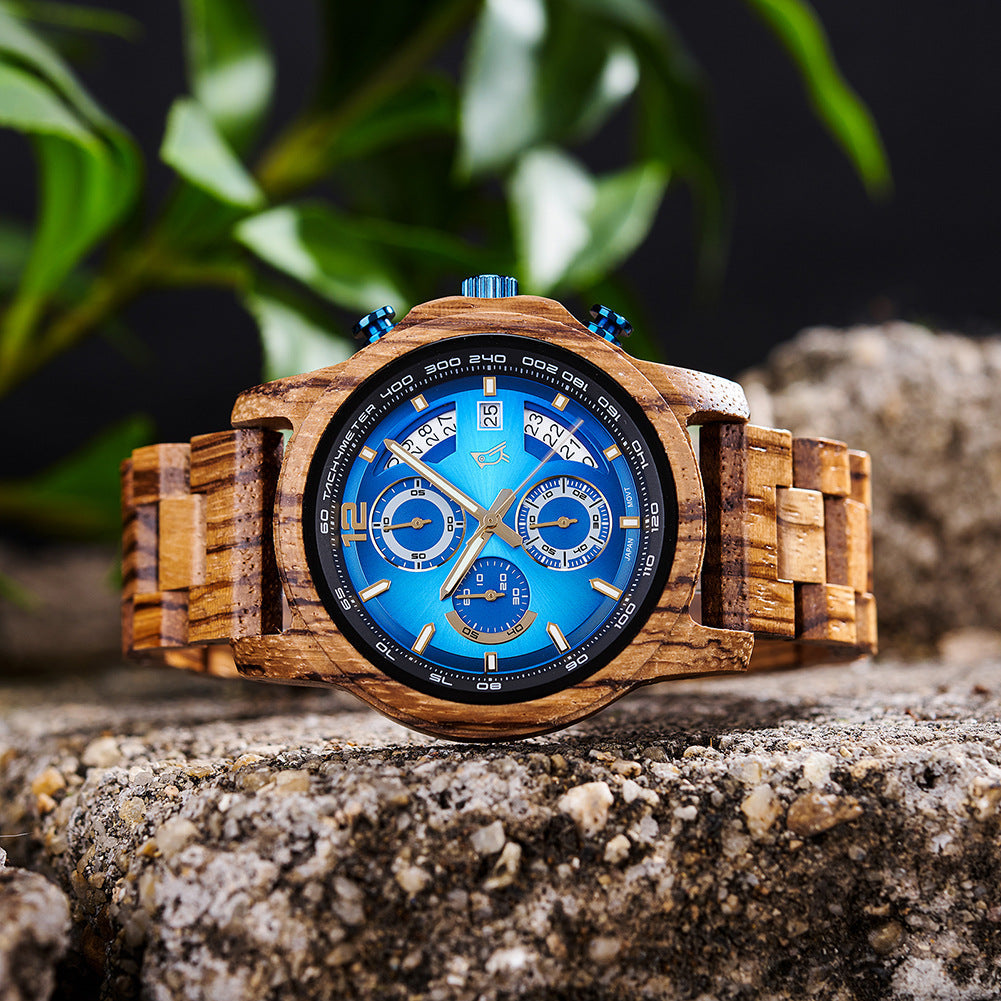Vintage Wooden Watch For Young Men