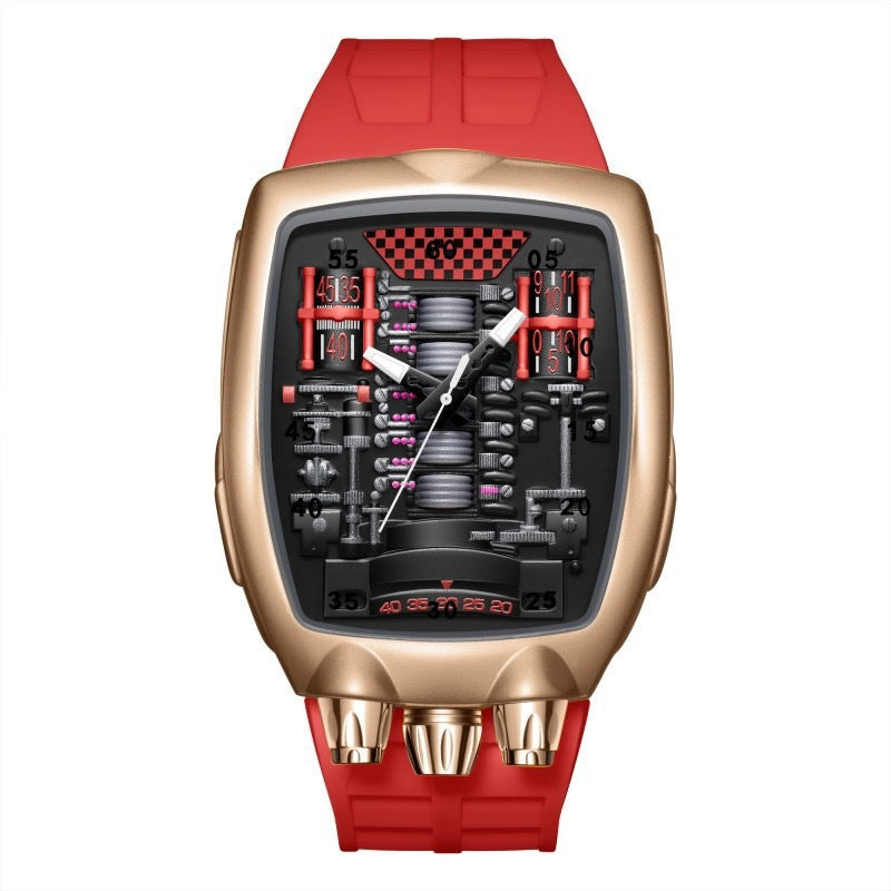 Engine Movement Mens Watch Brand Quartz Watch Fashionable And Distinctive