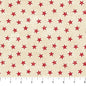 Cream Red Stars American Heartland Cotton 44"/45" Fabric Per Yard