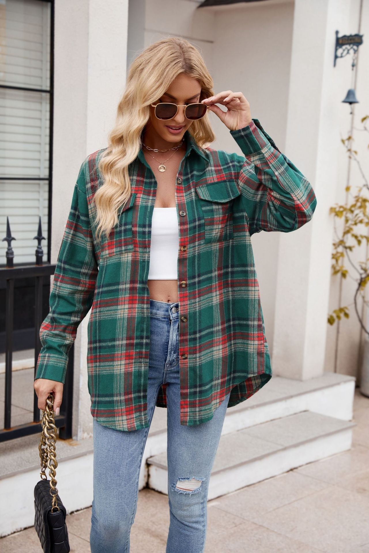 Classic Plaid Button-Down Shirt