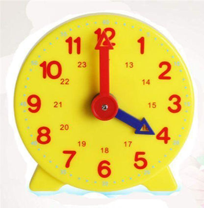 Montessori Student Learning Clock Time Teacher Gear Clock 4 Inch 12/24 Hour