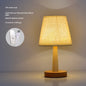 Simple Modern Creative LED Bedside Lamp Dimming Remote Control Solid Wood Small Table Lamp