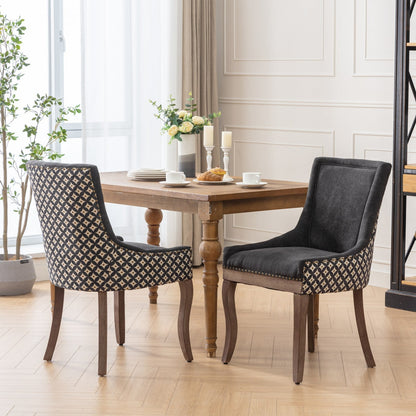 Ultra Side Dining Chair, Thickened fabric chairs with neutrally toned solid