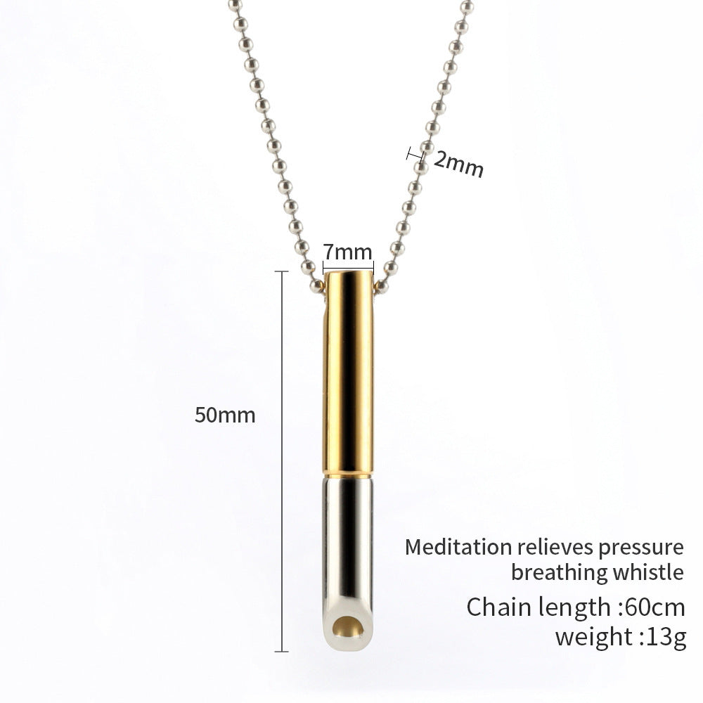 Breath Necklace – Meditation & Stress Relief Pendant with Adjustable Cord