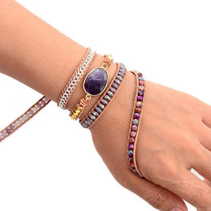 Multilayer Leather Hand-braided Wrap Bracelet