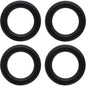 0G Black Rubber O-Ring 4-Pack