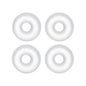 14G Clear Rubber O-Ring 4-Pack