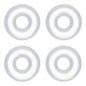 12G Clear Rubber O-Ring 4-Pack