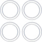 1/2 Clear Rubber O-Ring 4-Pack
