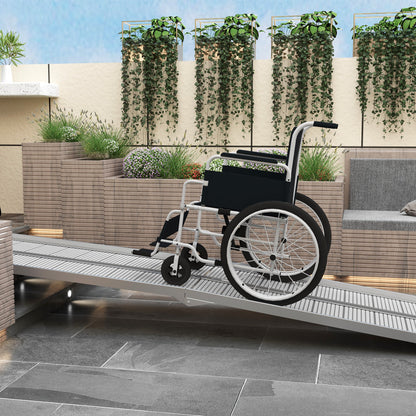 Aluminum Wheelchair Ramp 10 Ft Folding Portable 600 LB Capacity