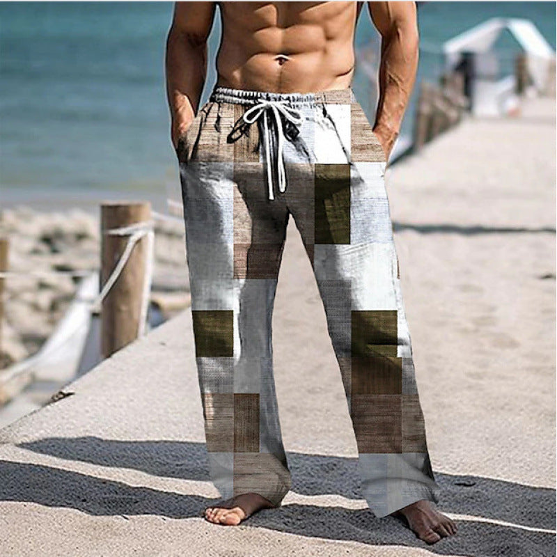 European And American Versatile Wide-leg Mens Pants