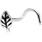 Sterling Silver Leaf Nose Ring