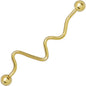 Wave Gold Anodized Titanium Industrial Project Bar 40mm
