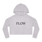 Cropped Hoodie Sweatshirt for Women with Cropped Design and Ribbed Cuffs