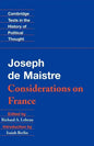 Maistre: Considerations on France - Paperback