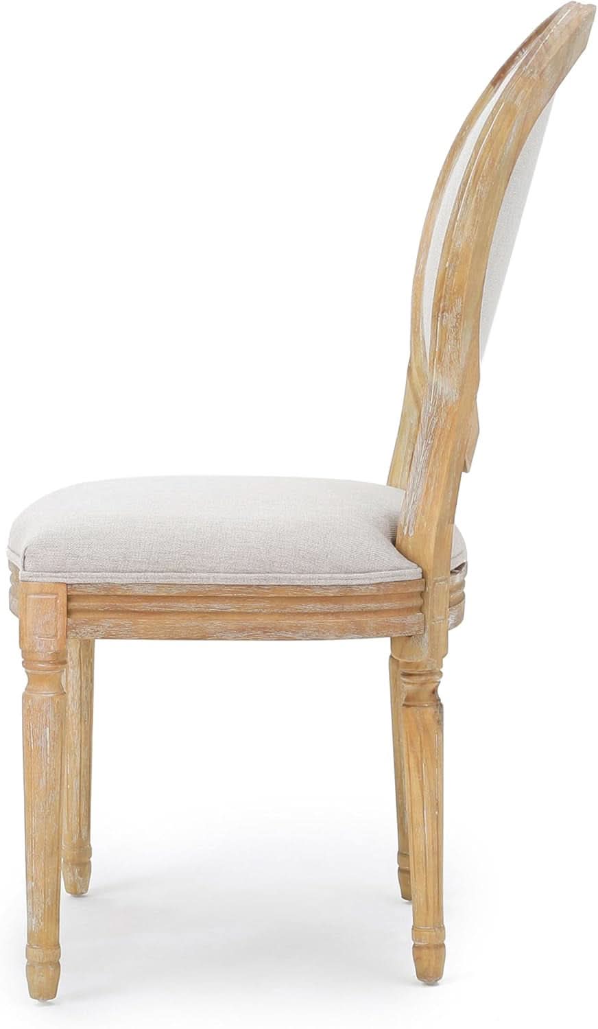 Phinnaeus Beige Polyester Fabric Dining Chairs Set Of 2