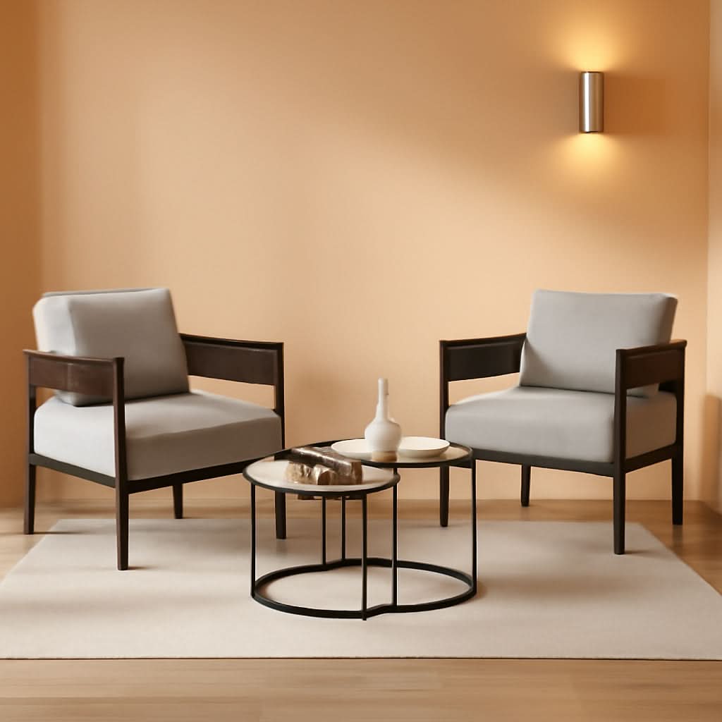 4 Piece Outdoor Wicker Conversation Set With 2 Chairs