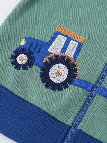 Children's Tractor Zip-Up Hoodie