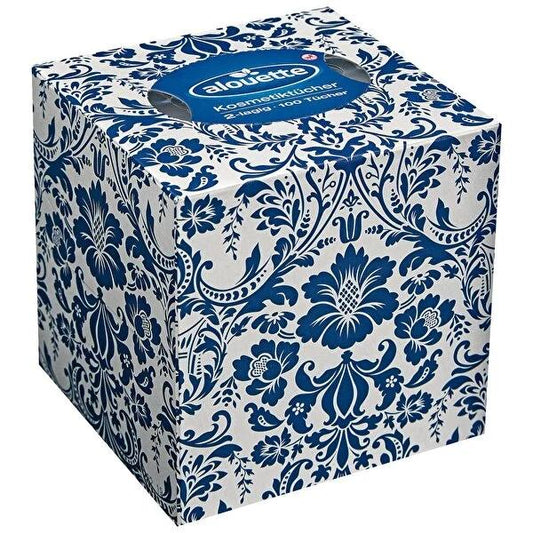 Alouette Soft Facial Tissues - 100 Count - Gentle, Disposable Face Wipes for Daily Cleansing & Makeup Removal - Sensitive Skin Friendly
