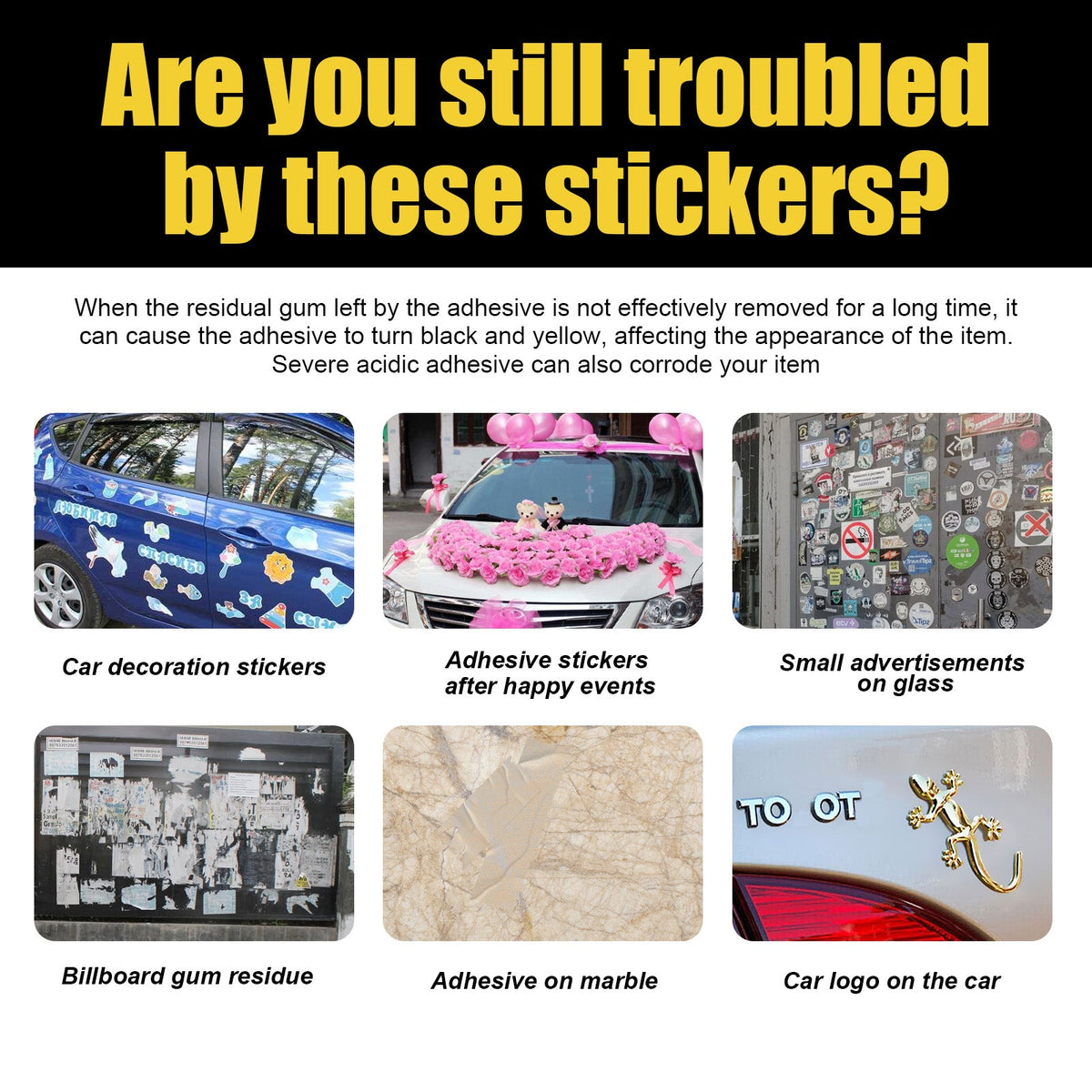 Car Sticker Remover, Multi-Functional Adhesive Remover For Car Door And Window Glass