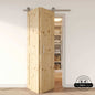 J Top Mount Bifold Barn Door Hardware | Brushed Nickel | 2 Door Kit