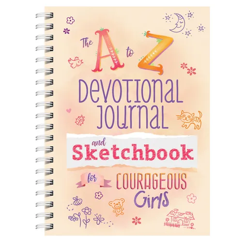 A to Z Devotional Journal and Sketchbook for Courageous Girls - Spiral