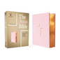 The Jesus Bible, ESV Edition, Leathersoft Over Board, Pink - Imitation Leather
