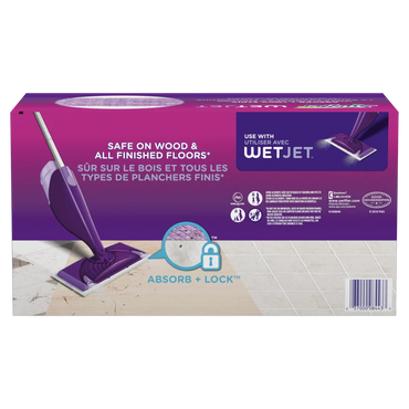 Swiffer Wet Jet Mop Cleaning Pads Refill Floor Cleaner For Mopping Wood Laminate Tile - 24ct