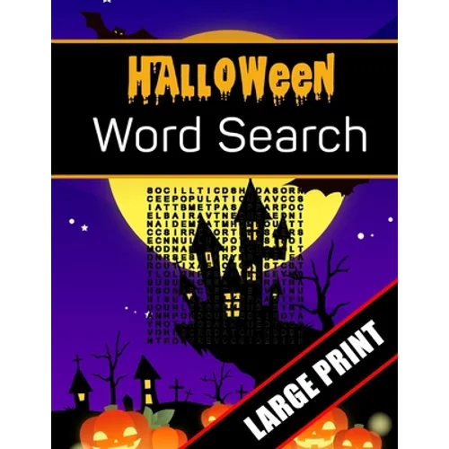 Halloween Word Search Large Print: 96 Word Search Activities for Everyone (Holiday Word Search) - Paperback