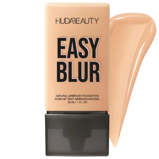 Huda Beauty Easy Blur Natural Airbrush Foundation with Niacinamide - Non-Comedogenic, Vegan, Lightweight Coverage