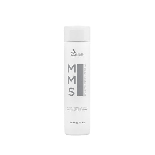 Mounir Gray Hair Shampoo - Metallic Silver Neutralizing for Gray & White Hair, 300ml