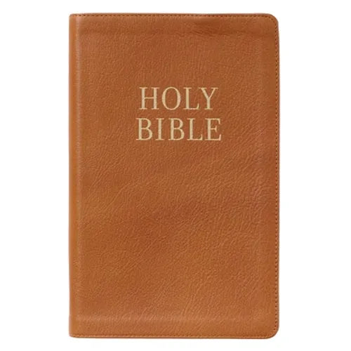 KJV Giant Print Bible Two-Tone Butterscotch Full Grain Leather - Leather