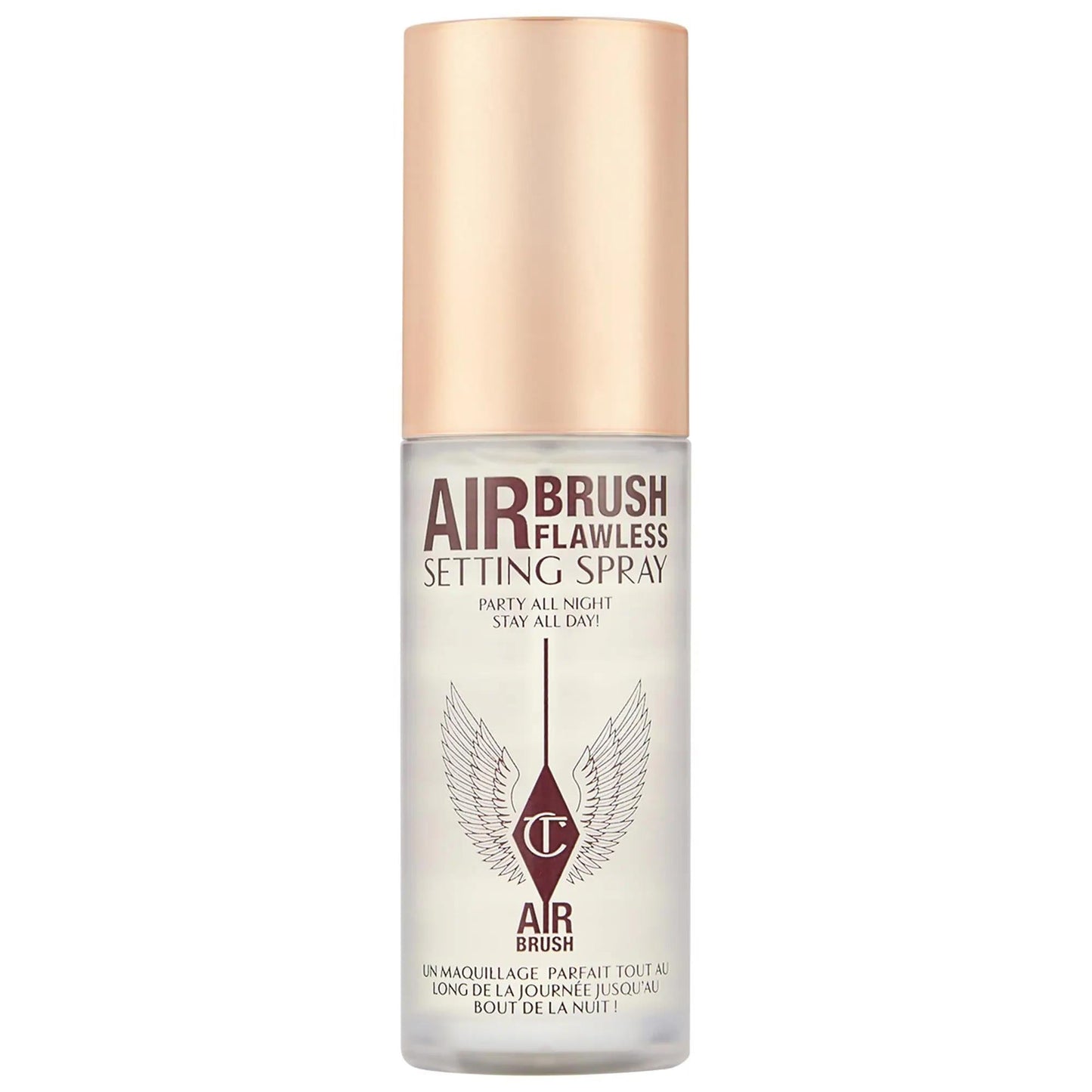 Charlotte Tilbury Mini Airbrush Flawless Setting Spray: 16-Hour Hold, Alcohol & Oil-Free, Hydrating, Pore-Blurring - Vegan & Cruelty-Free