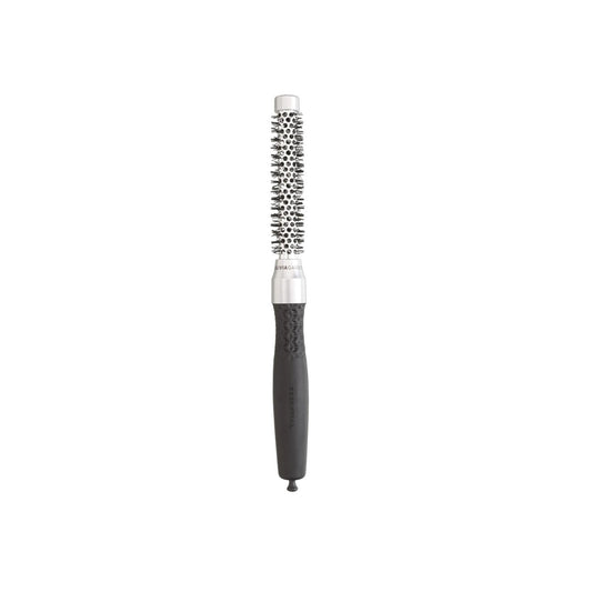 Olivia Garden Essential Blowout Soft Boar Bristles Silver Hair Brush Size 10 - Gentle Detangling & Styling for Professionals