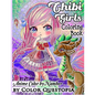 Chibi Girls Coloring Book Anime Color by Number: Adorable Kawaii Manga Mosaic Fantasy Scenes For Adults, Kids, and Teens - Paperback