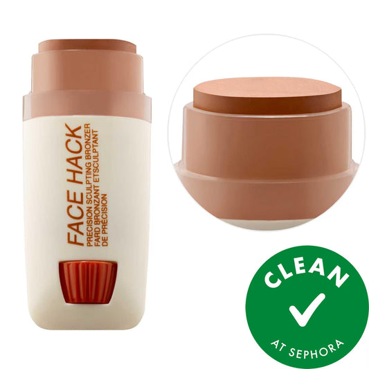 FACE HACK Cream Bronzer Stick - Natural Finish Contouring Makeup for Effortless Sculpting, Vegan & Gluten-Free