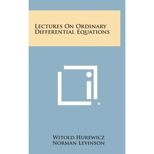 Lectures On Ordinary Differential Equations - Hardcover