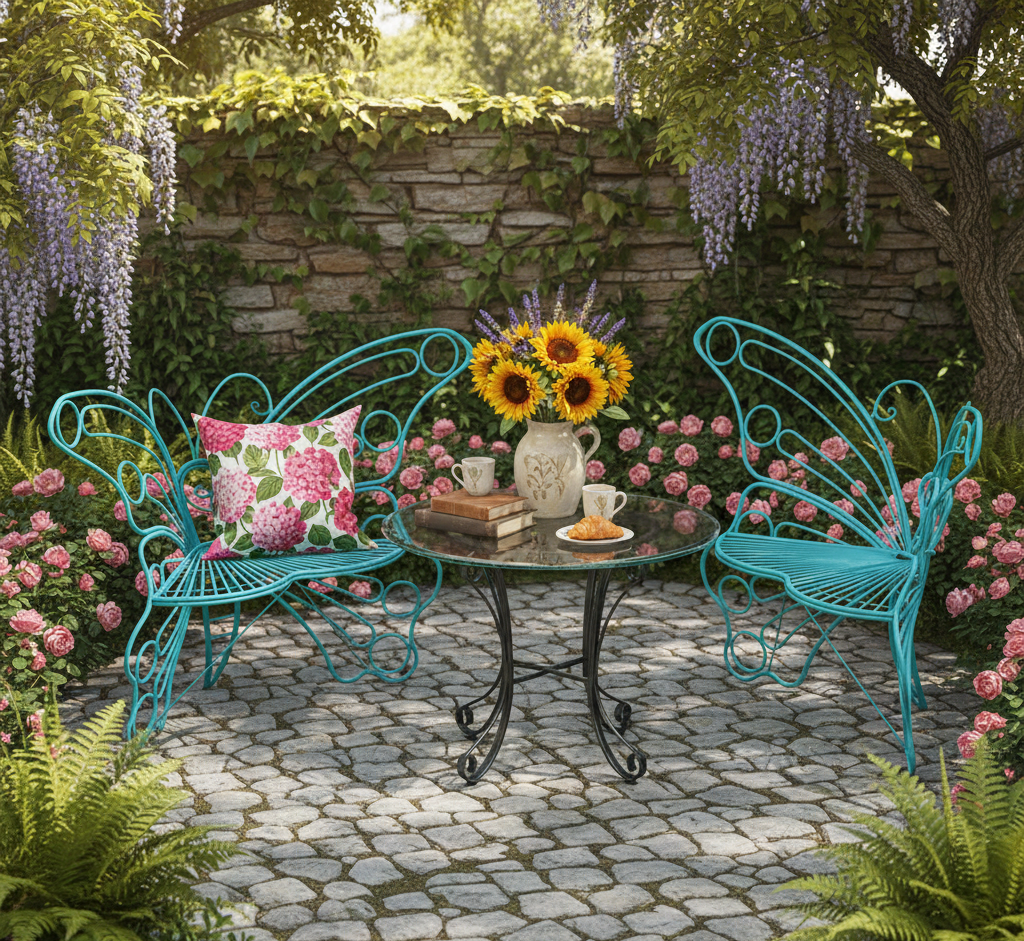 50 inch outdoor garden bench with iron metal frame