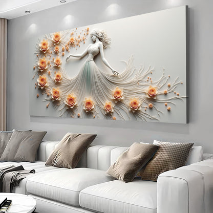 Modern Minimalist Woman Dance Wall Art