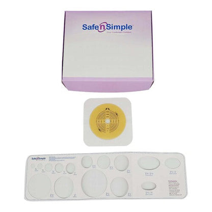 Safe N Simple 2- Piece Flat Wafer Standard Wear Tape Collar White, Flange Cut to Fit (80 Count)