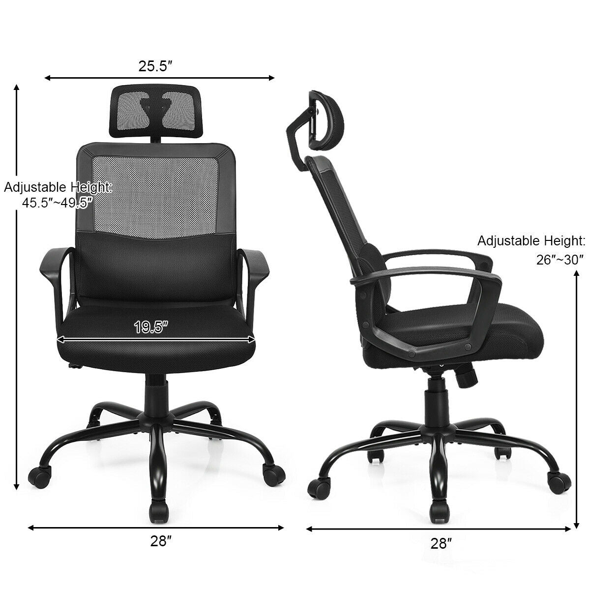 Mesh Office Chair High Back Ergonomic Swivel Chair