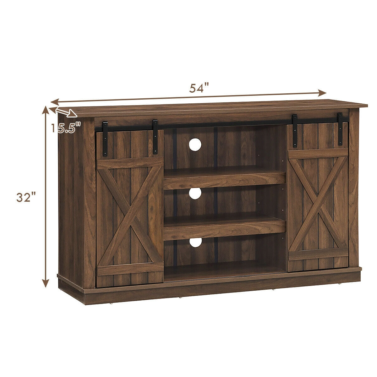 Sliding Barn TV Stand Console Table