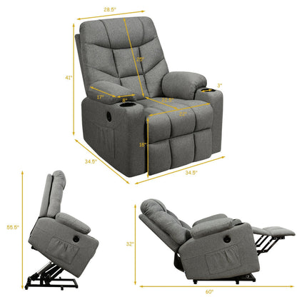 Electric Power Lift Recliner Massage Sofa