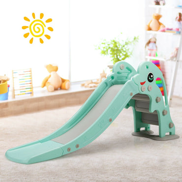 3-in-1 Kids Climber Slide Play Set with Basketball Hoop and Ball