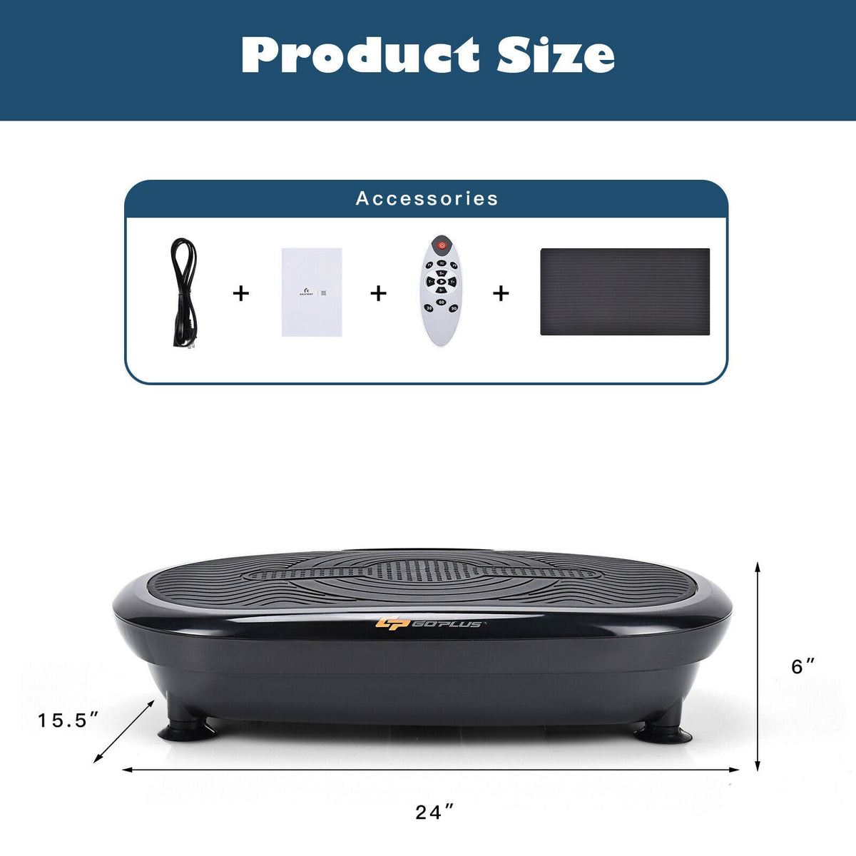 Mini Vibration Body Fitness Platform with Loop Bands