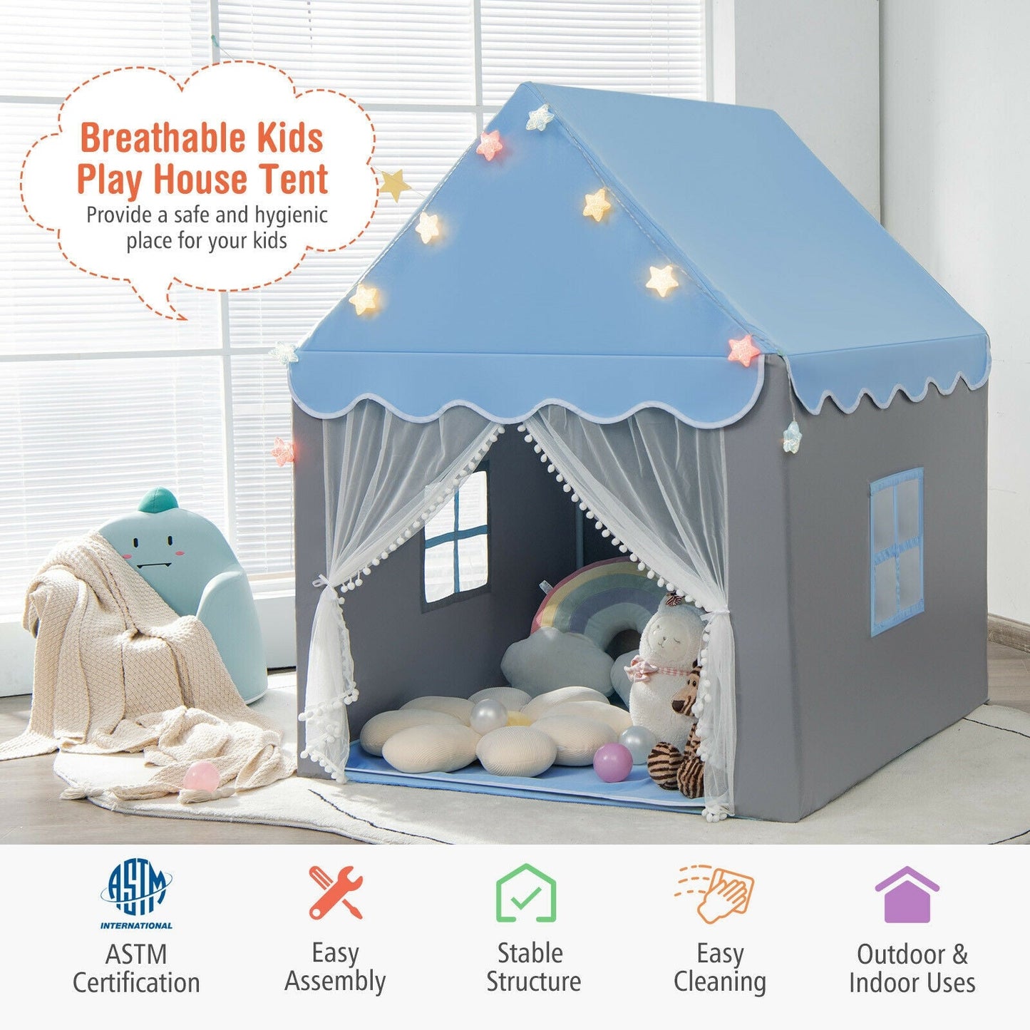 Kids Playhouse Tent with